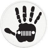 JEEP WAVE GRILL PEARL WHITE CARBON FIBER TIRE COVER
