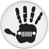 JEEP WAVE GRILL WHITE TIRE COVER