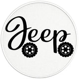 JEEP WHEELS PEARL WHITE CARBON FIBER TIRE COVER