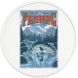 LESS TALK MORE FISHING PEARL WHITE CARBON FIBER TIRE COVER