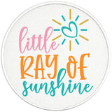 LITTLE RAY OF SUNSHINE PEARL  WHITE CARBON FIBER TIRE COVER