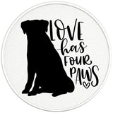 LOVE HAS FOUR PAWS PAERL WHITE CARBON FIBER TIRE COVER