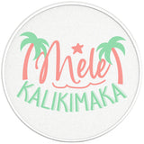 Mele Kalikimaka Pearl White Carbon Fiber Tire Cover