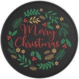 Merry Christmas Black Tire Cover