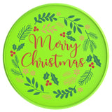 Merry Christmas Neon Green Tire Cover