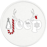 Merry Jeepmas Pearl White Carbon Fiber Tire Cover