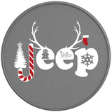 Merry Jeepmas Silver Carbon Fiber Tire Cover