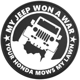 MY JEEP WON A WAR BLACK TIRE COVER