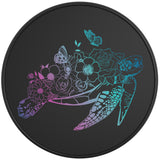 NEON FLOWER TURTLE BLACK VINYL