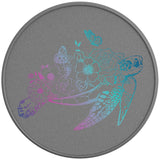NEON FLOWER TURTLE SILVER CARBON FIBER VINYL