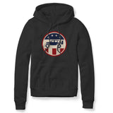 PATRIOTIC OFFROAD JEEP BLACK HOODIE