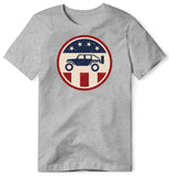 PATRIOTIC OFFROAD JEEP GRAY T SHIRT