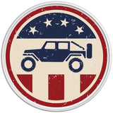 PATRIOTIC OFFROAD JEEP WHITE TIRE COVER
