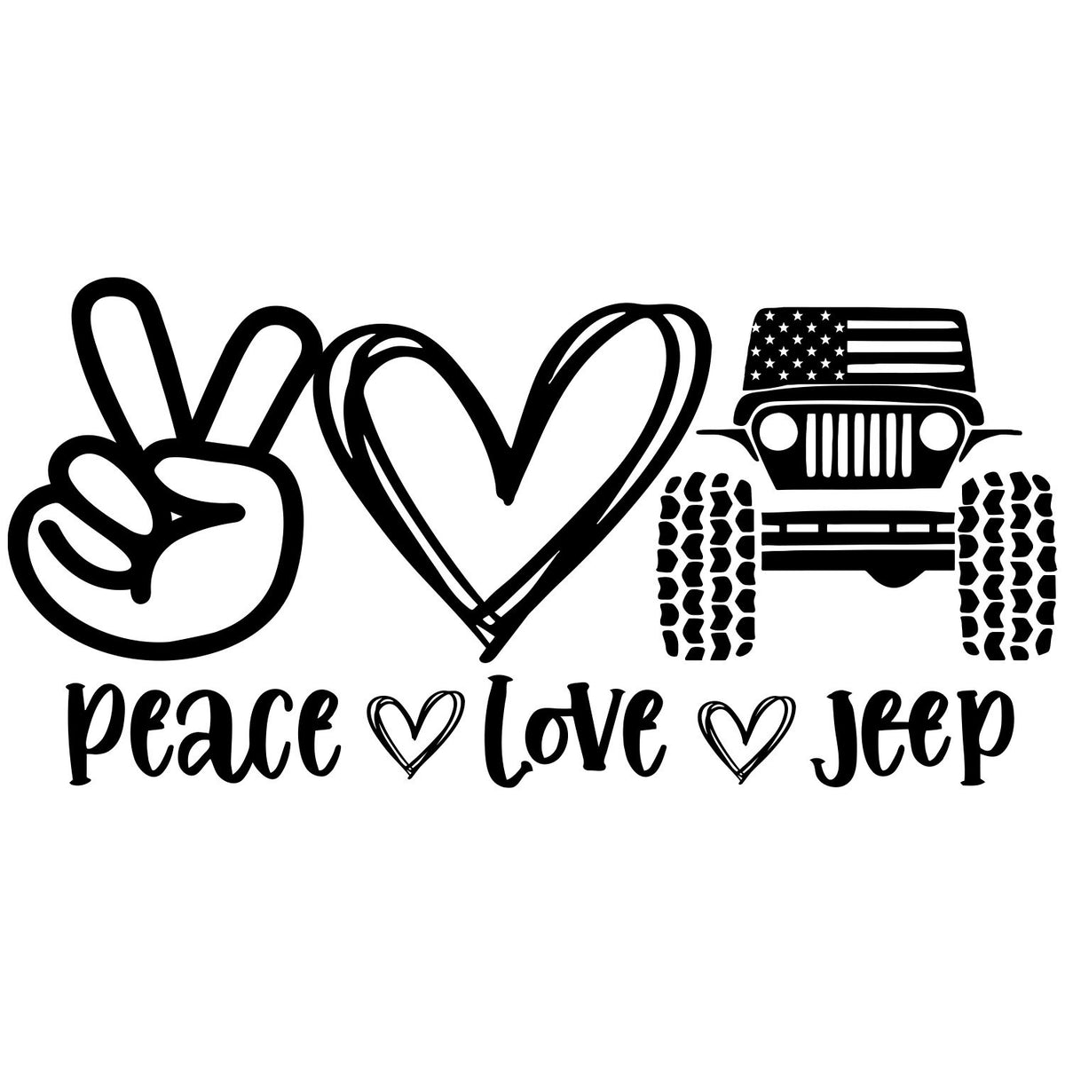Peace love jeep tumbler