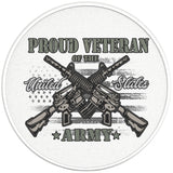 PROUD VETERAN PEARL WHITE CARBON FIBER TIRE COVER