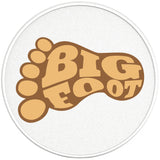 SASQUATCH FOOT PRINT PEARL  WHITE CARBON FIBER TIRE COVER