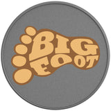SASQUATCH FOOT PRINT SILVER CARBON FIBER TIRE COVER