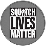 SASQUATCH LIVES MATTER SILVER CARBON FIBER TIRE COVER