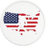 SASQUATCH UNITED STATES PEARL  WHITE CARBON FIBER TIRE COVER