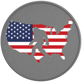 SASQUATCH UNITED STATES SILVER CARBON FIBER TIRE COVER