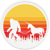 SASQUATCH WITH UNICORN PEARL  WHITE CARBON FIBER TIRE COVER