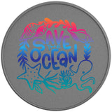 SAVE THE OCEAN SILVER CARBON FIBER VINYL