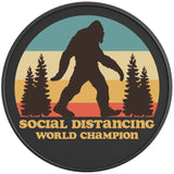 SOCIAL DISTANCING SASQUATCH BLACK CARBON FIBER TIRE COVER