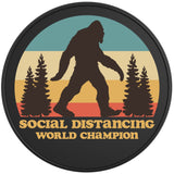 SOCIAL DISTANCING SASQUATCH BLACK TIRE COVER