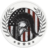 Spartan American Soldier  Pearl White Carbon Fiber Tire Cover