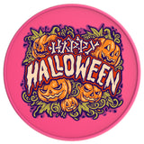 SPOOKY HALLOWEEN PUMPKINS NEON PINK TIRE COVER