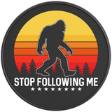 STOP FOLLOWING ME SASQUATCH BLACK CARBON FIBER TIRE COVER