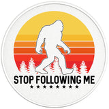 STOP FOLLOWING ME SASQUATCH PEARL  WHITE CARBON FIBER TIRE COVER