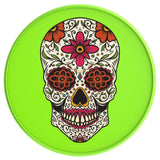 SUGAR SKULL NEON GREEN TIRE COVER