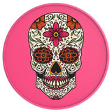 SUGAR SKULL NEON PINK TIRE COVER