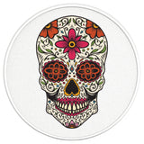 SUGAR SKULL PEARL WHITE CARBON FIBER TIRE COVER