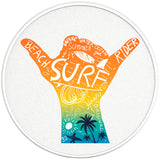 SURF WAVE PEARL  WHITE CARBON FIBER TIRE COVER
