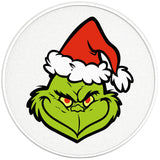 The Grinch Pearl White Carbon Fiber Tire Cover