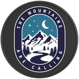 THE MOUNTAINS ARE CALLING BLACK CARBON FIBER TIRE COVER