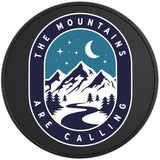 THE MOUNTAINS ARE CALLING BLACK TIRE COVER