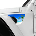 TROPICAL BEACH FENDER VENT DECAL FITS 2018+ JEEP WRANGLER & GLADIATOR DRIVER SIDE