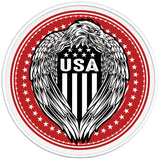 USA AMERICAN BALD EAGLE PEARL WHITE CARBON FIBER TIRE COVER