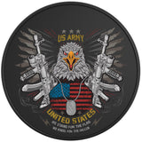 Us Army American Eagle Black Tire Cover