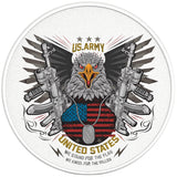 Us Army American Eagle Pearl White Carbon Fiber Tire Cover