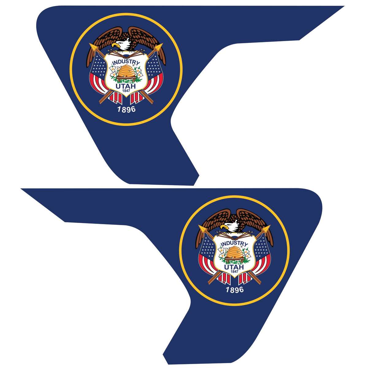 Utah State Flag Fender Vent Decal For 2018+ Jeep Wrangler & Gladiator