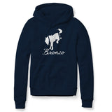 WHITE BRONCO HORSE NAVY HOODIE