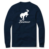 WHITE BRONCO HORSE NAVY SWEATSHIRT