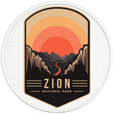 ZION NATIONAL PARK PEARL WHITE CARBON FIBER TIRE COVER