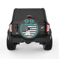 22 AWARENESS BLACK CARBON FIBER TIRE COVER