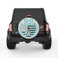 22 AWARENESS SILVER CARBON FIBER TIRE COVER