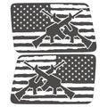 2ND AMENDMENT AMERICAN FLAG QUARTER WINDOW DRIVER & PASSENGER DECALS